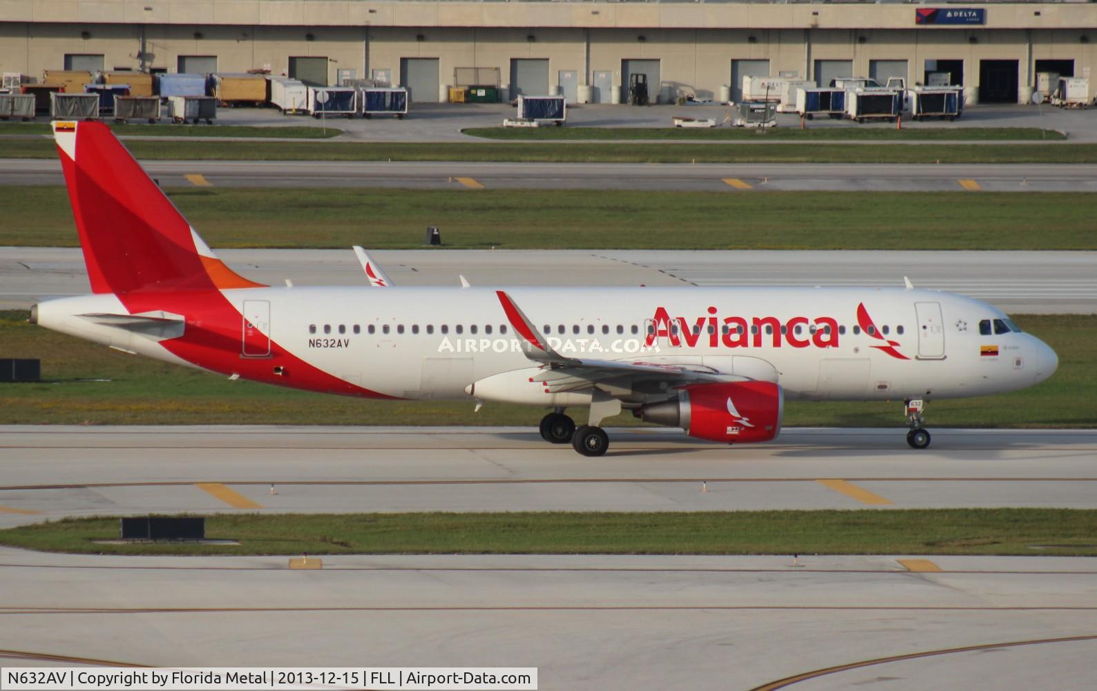 N632AV, 2013 Airbus A320-214 C/N 5632, Avianca A320