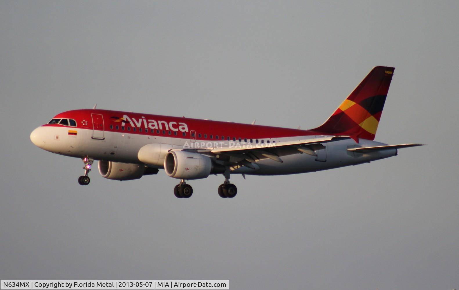 N634MX, 2001 Airbus A319-112 C/N 1634, Avianca