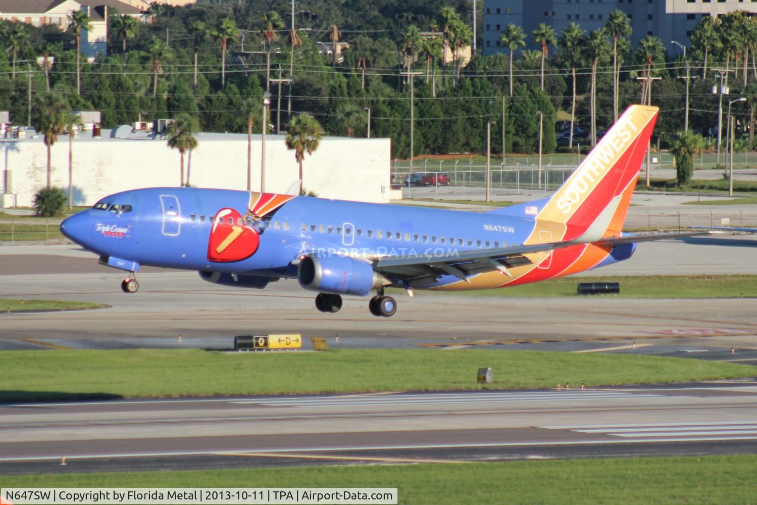 N647SW, 1997 Boeing 737-3H4 C/N 27717, Southwest Triple Crown