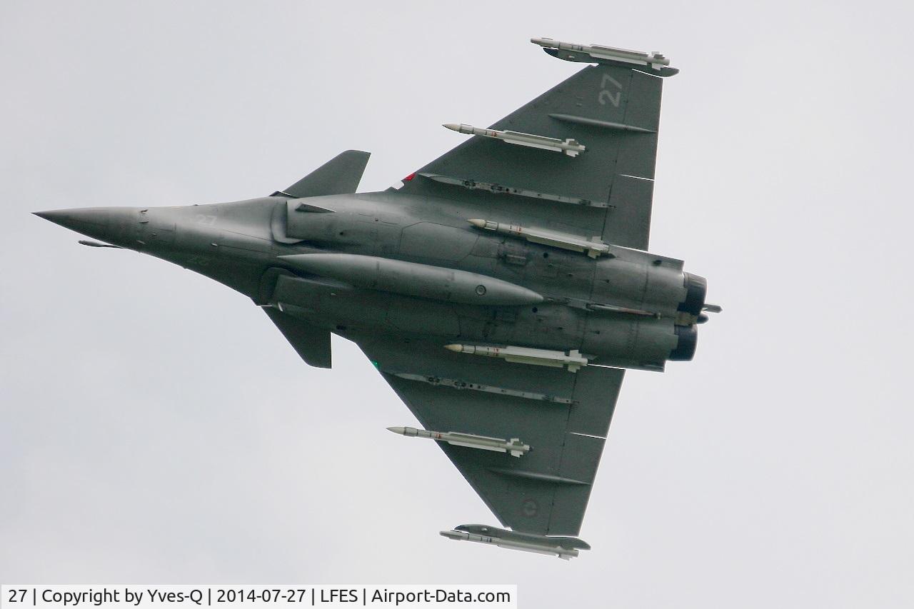 27, 2011 Dassault Rafale M C/N 27, French naval aviation Dassault Rafale M, Solo display, Guiscriff airfield (LFES) open day 2014