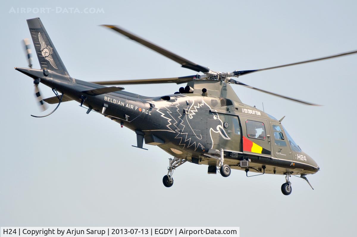 H24, Agusta A-109BA C/N 0324, On display at RNAS Yeovilton Air Day 2013.