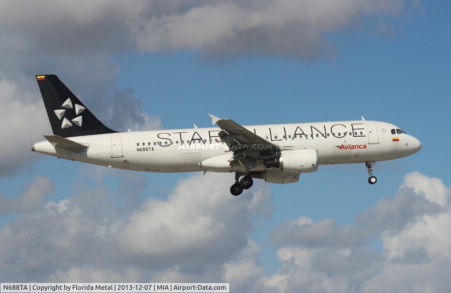 N688TA, 2012 Airbus A320-214 C/N 5243, Avianca A320