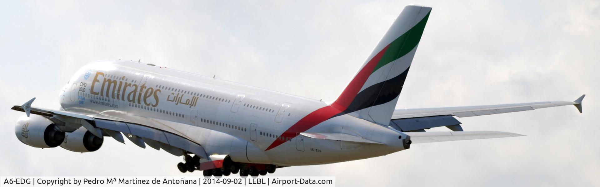 A6-EDG, 2009 Airbus A380-861 C/N 023, El prat - Barcelona