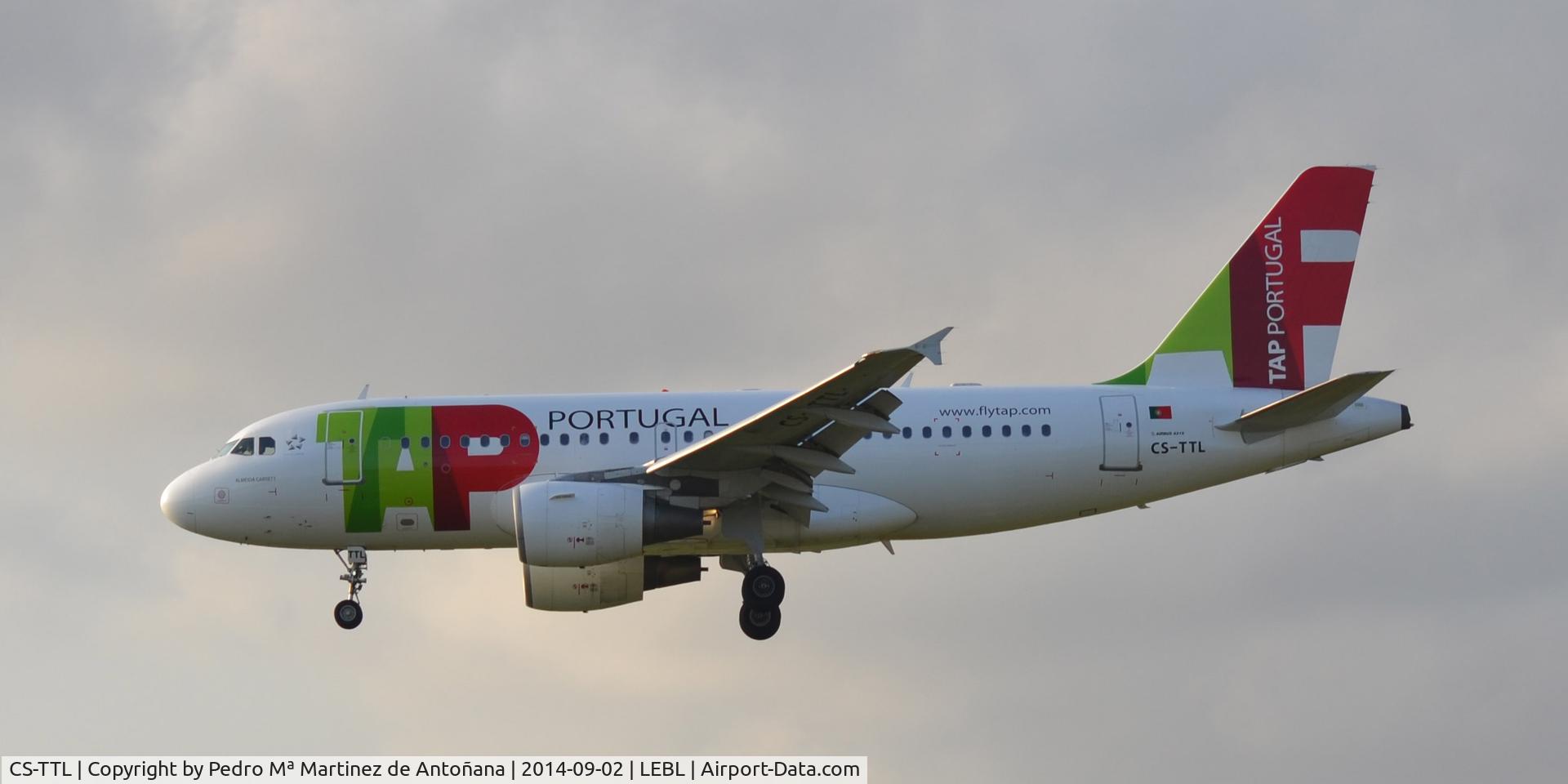CS-TTL, 1999 Airbus A319-111 C/N 1100, El Prat - Barcelona