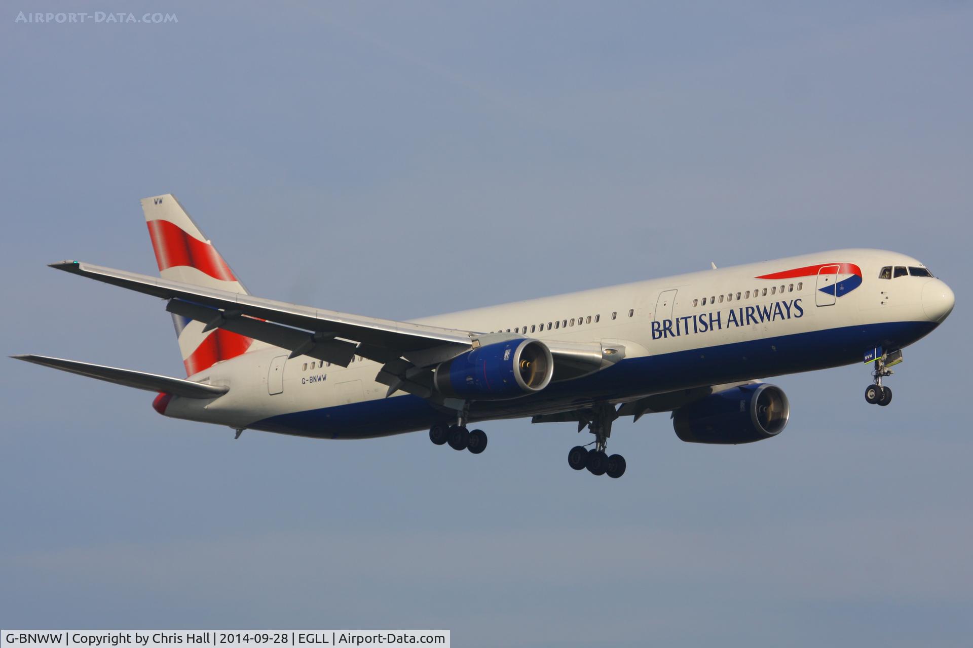 G-BNWW, 1993 Boeing 767-336/ER C/N 25831, British Airways