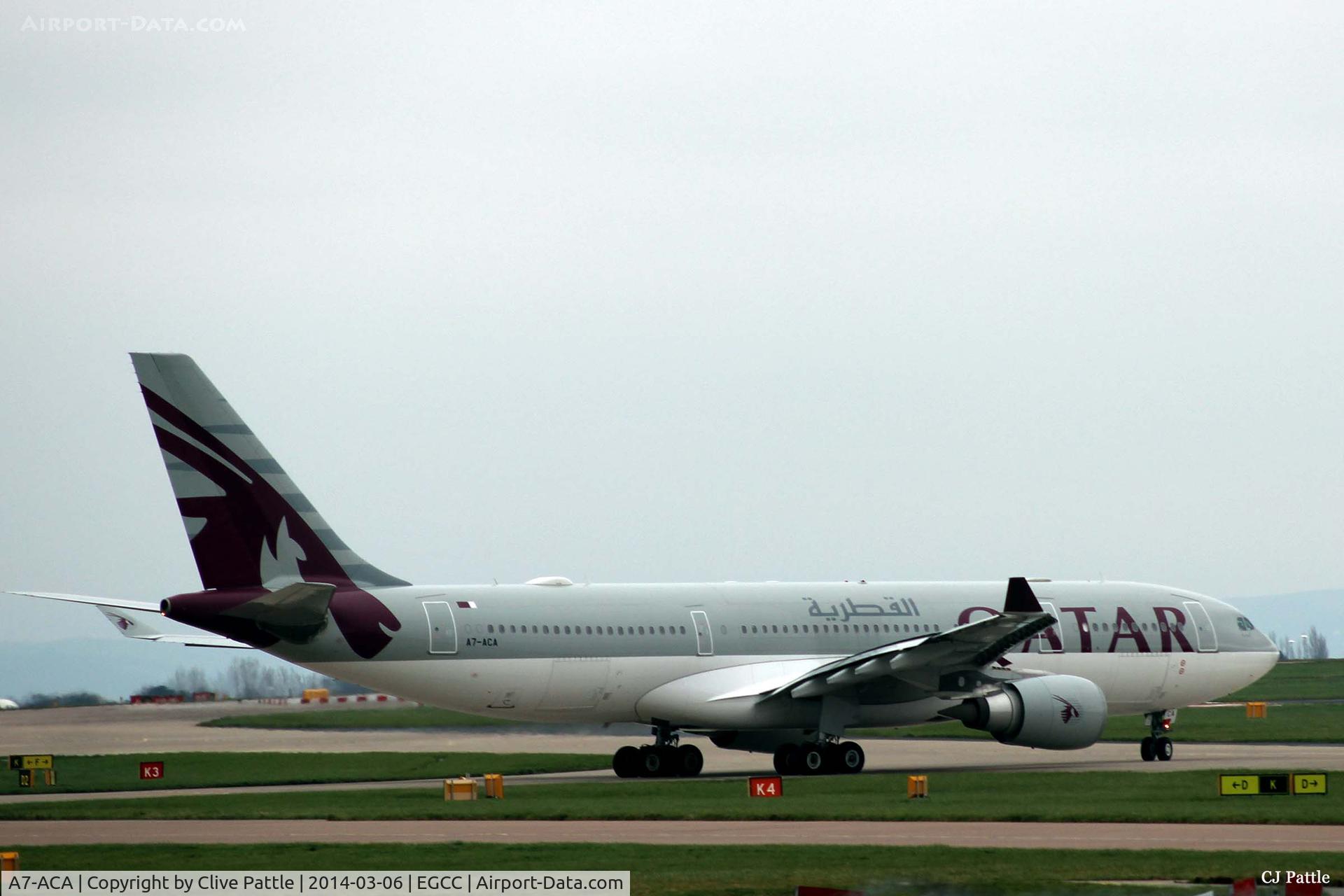 A7-ACA, 2002 Airbus A330-203 C/N 473, Manchester - taxy out for take-off