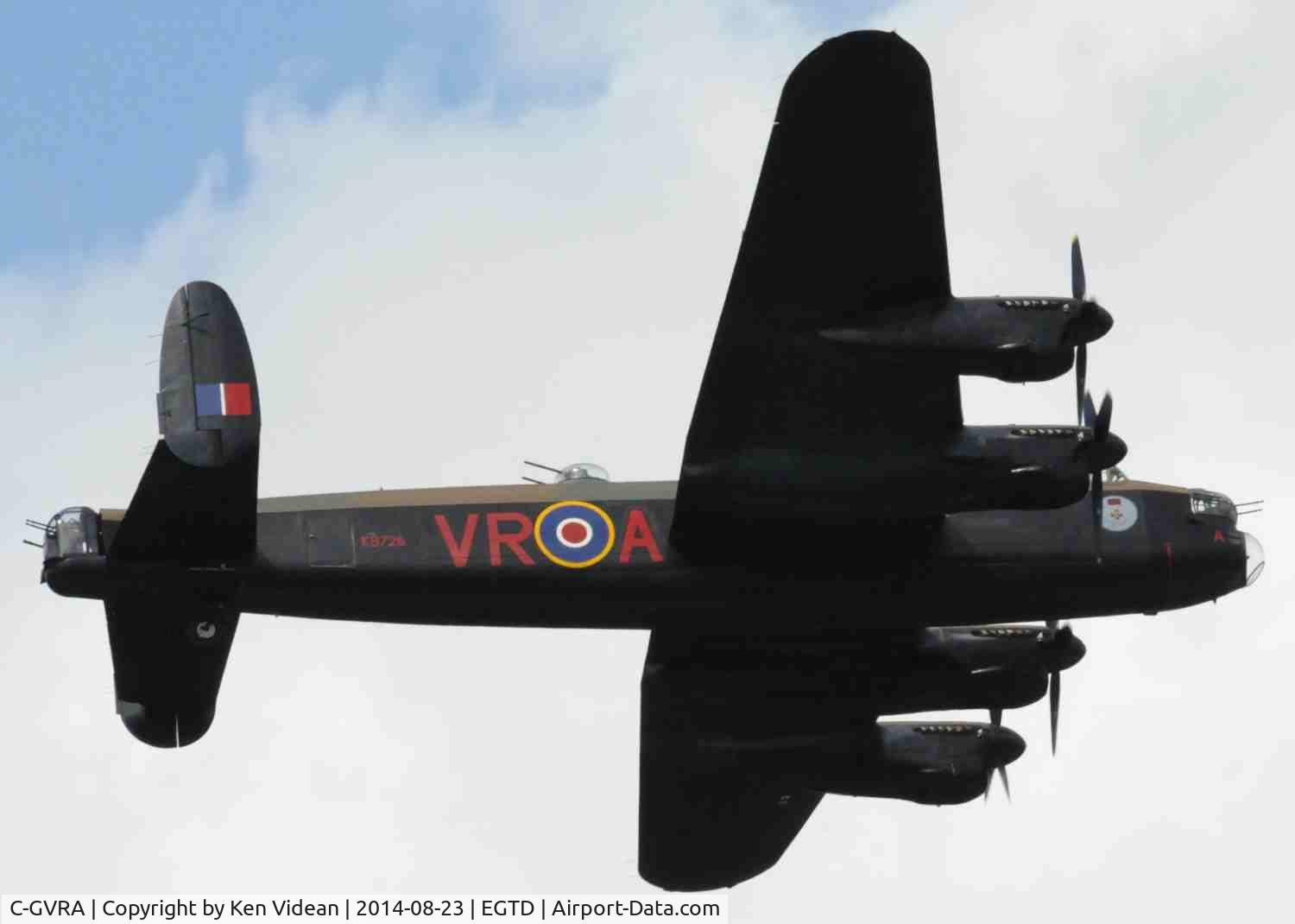 C-GVRA, 1945 Victory Aircraft Avro 683 Lancaster BX C/N FM 213 (3414), Performing a flyby.