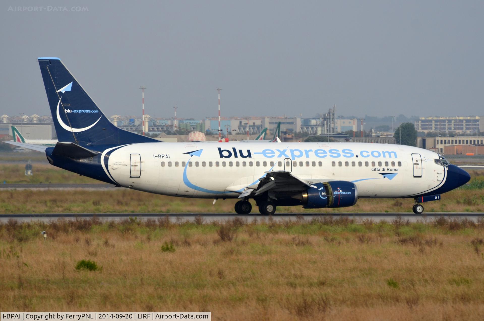 I-BPAI, 1997 Boeing 737-36Q C/N 29060, Blu-Express B733 arriving in Rome.