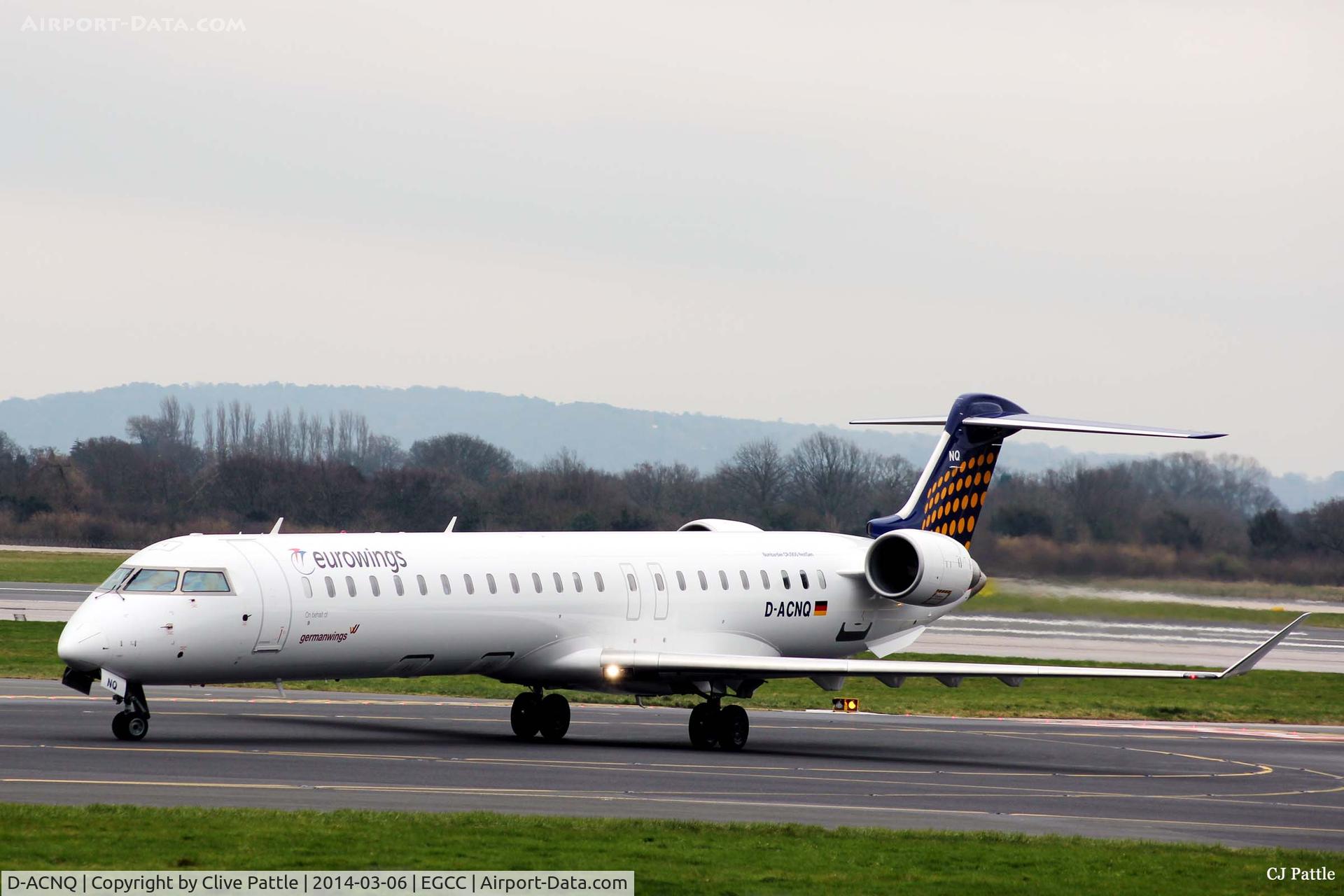 D-ACNQ, 2010 Bombardier CRJ-900LR (CL-600-2D24) C/N 15260, Manchester arrival - taxy to the gate