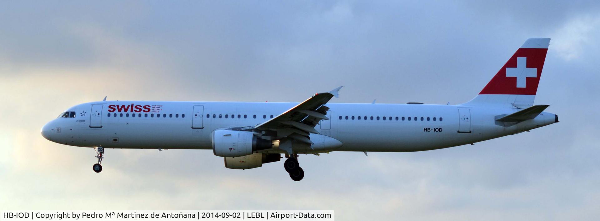 HB-IOD, 1995 Airbus A321-111 C/N 522, El Prat - Barcelona