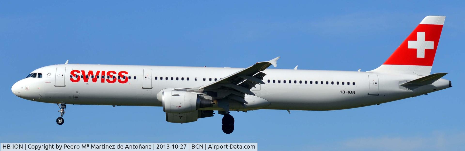 HB-ION, 2013 Airbus A321-212 C/N 5567, El Prat - Barcelona