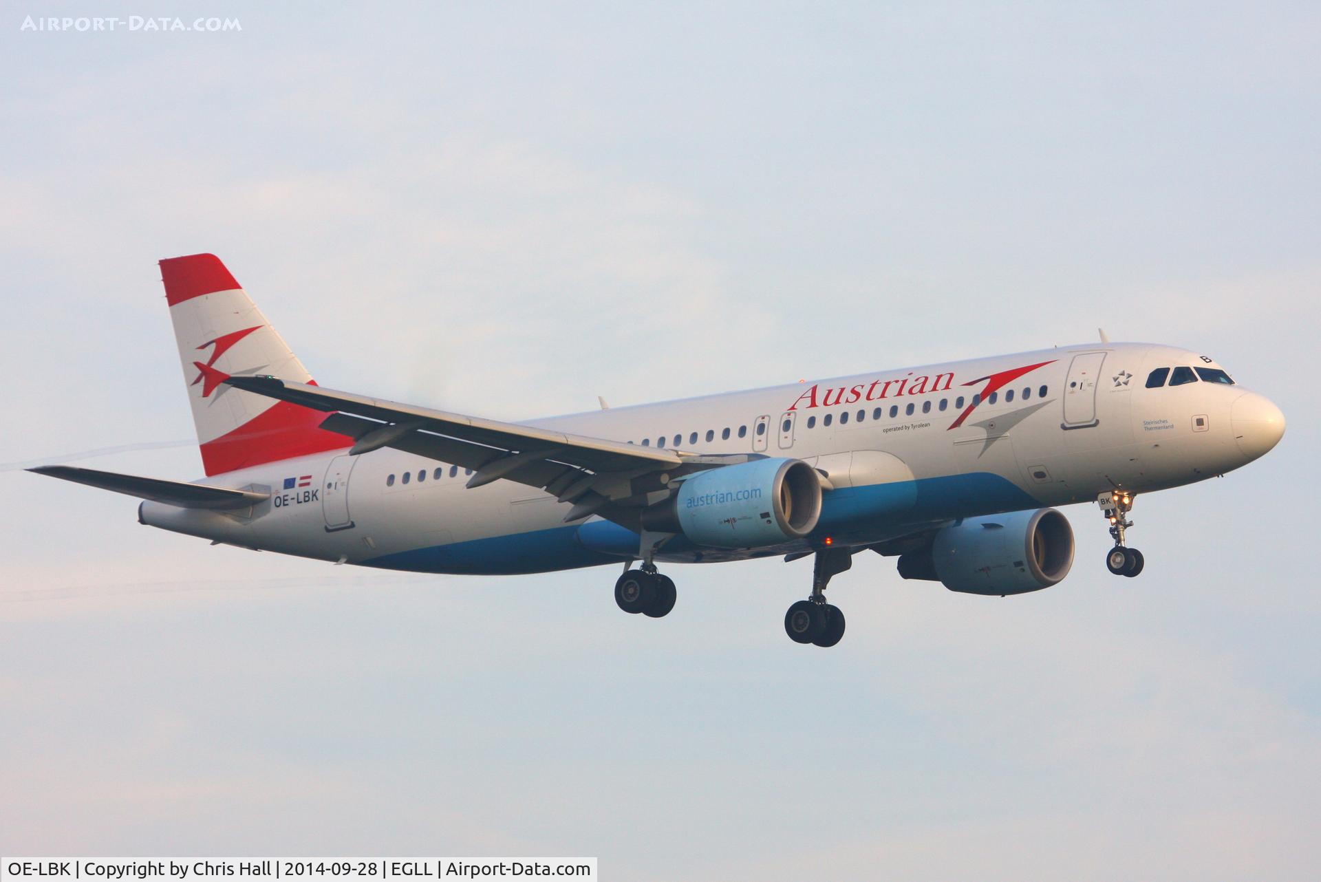 OE-LBK, 2003 Airbus A320-214 C/N 1931, Austrian Airlines