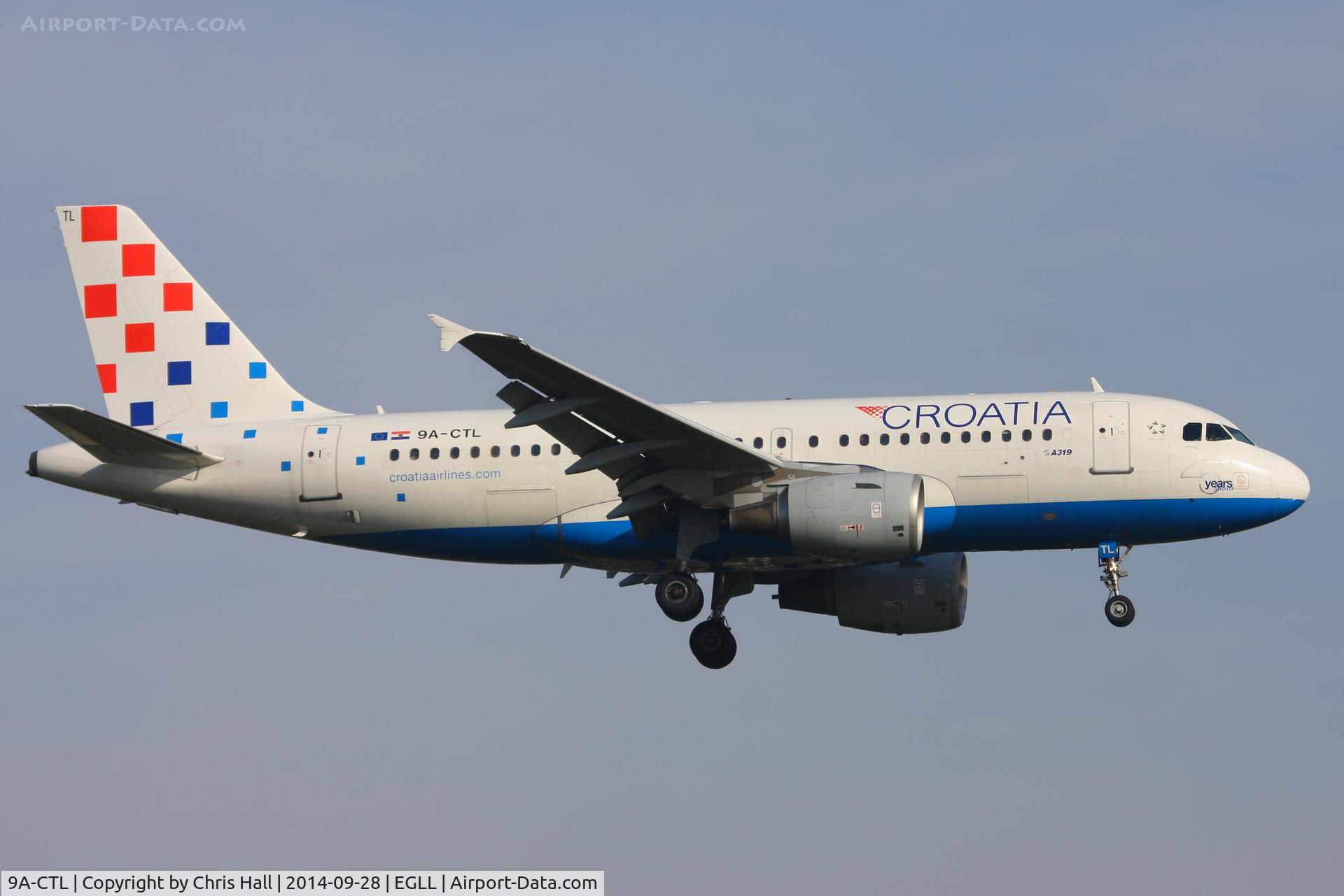 9A-CTL, 2000 Airbus A319-112 C/N 1252, Croatia Airlines
