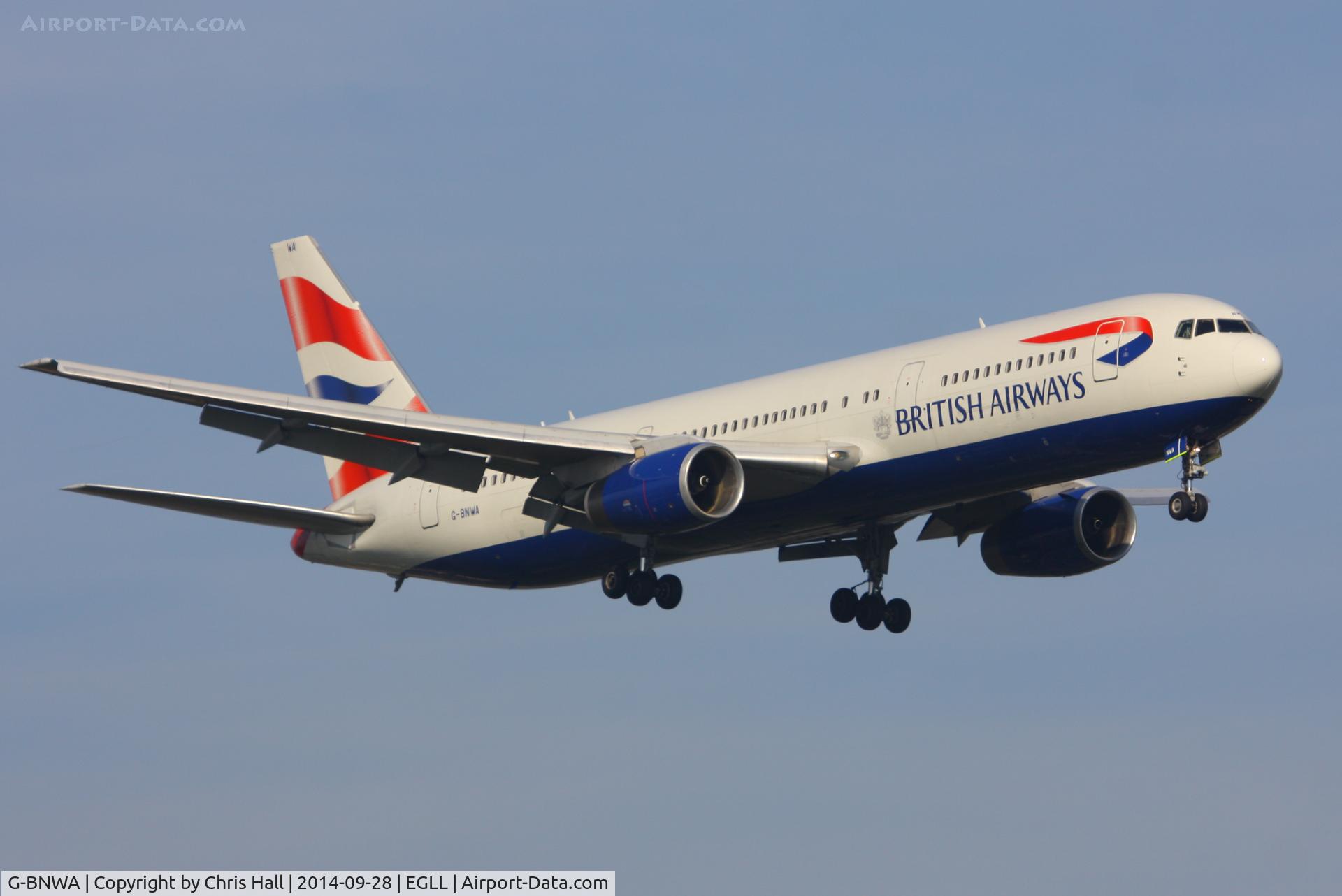 G-BNWA, 1989 Boeing 767-336 C/N 24333, British Airways