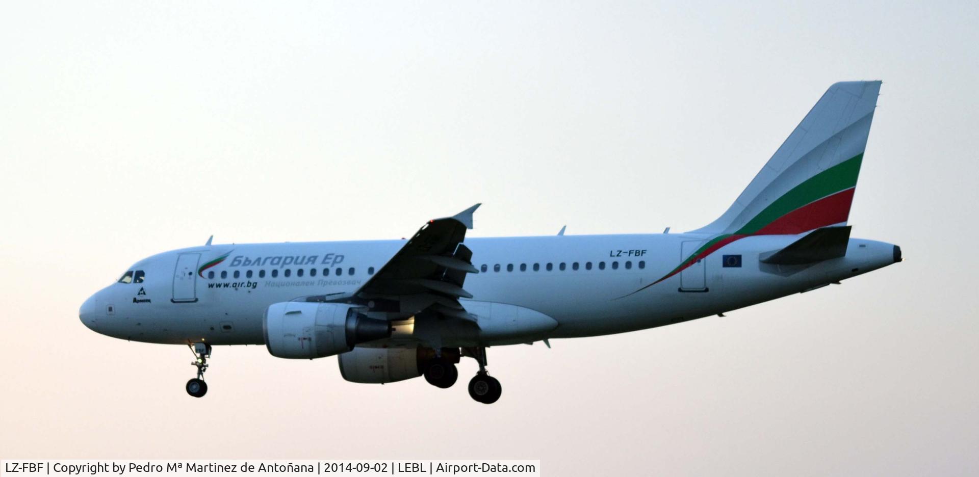 LZ-FBF, 2007 Airbus A319-111 C/N 3028, El Prat - Barcelona