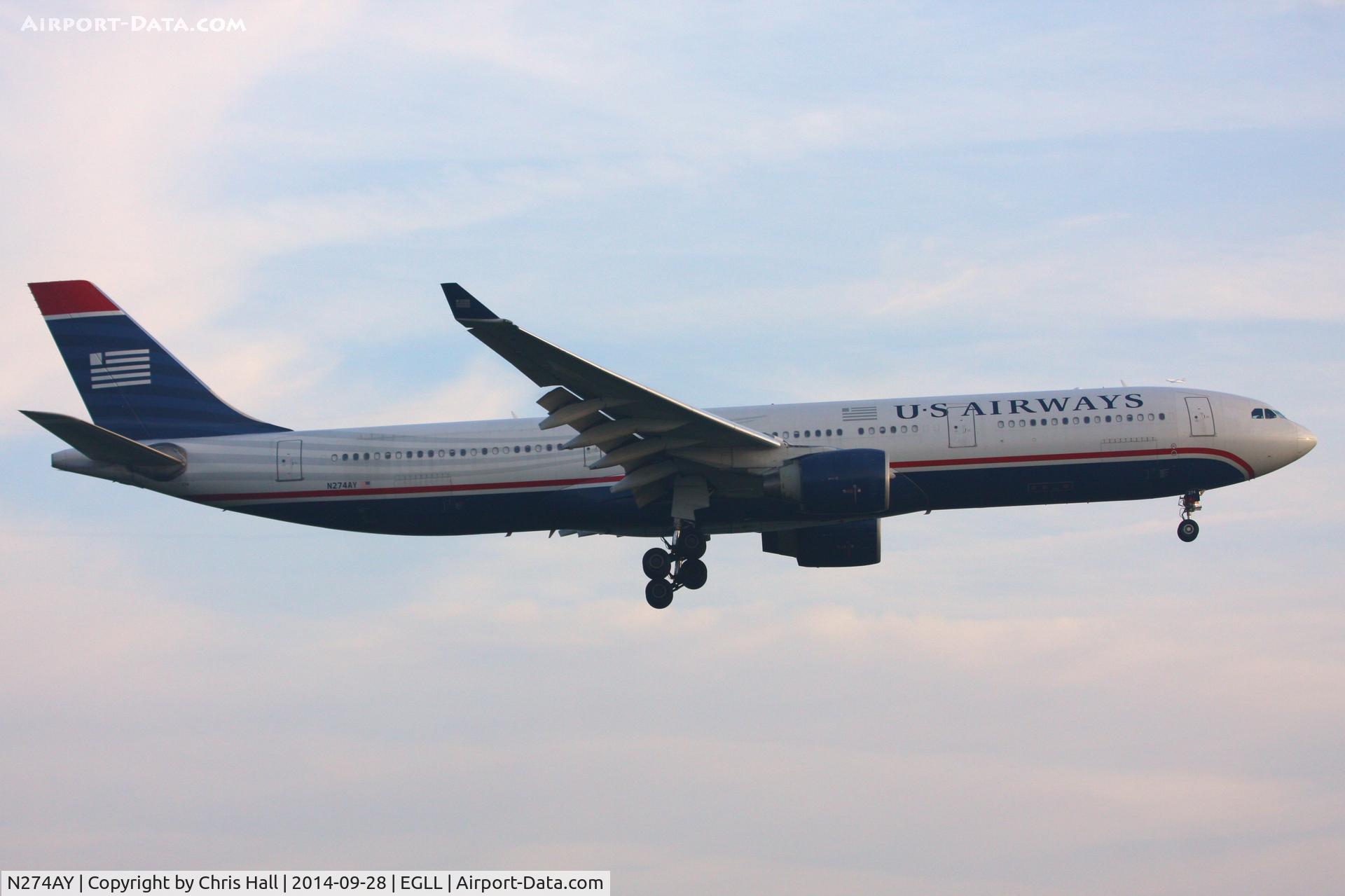 N274AY, 2000 Airbus A330-323X C/N 342, US Airways