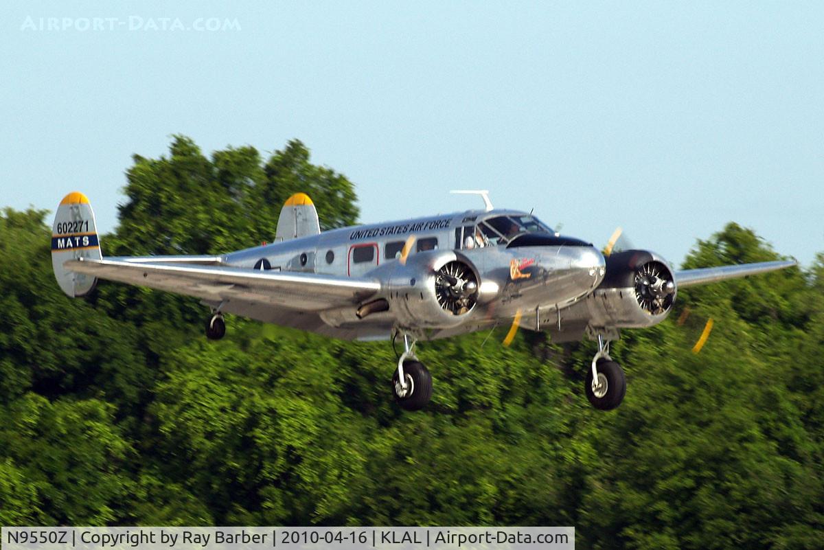 N9550Z, 1953 Beech C-45H/18S Expeditor C/N AF-586, Beech C-45H Expeditor [AF-586] Lakeland-Linder~N 16/04/2010
