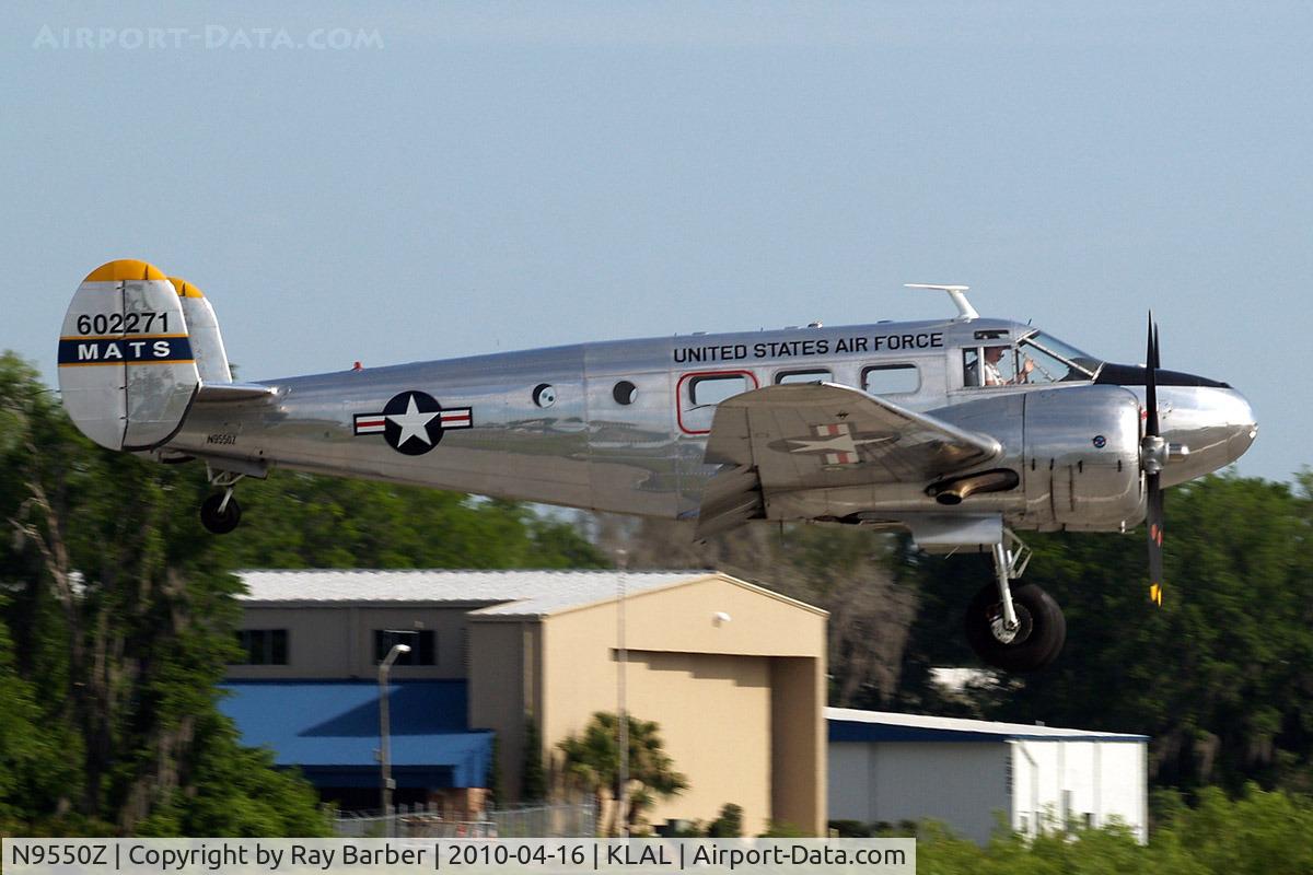 N9550Z, 1953 Beech C-45H/18S Expeditor C/N AF-586, Beech C-45H Expeditor [AF-586] Lakeland-Linder~N 16/04/2010