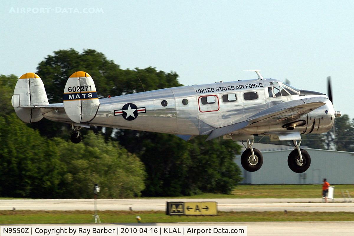 N9550Z, 1953 Beech C-45H/18S Expeditor C/N AF-586, Beech C-45H Expeditor [AF-586] Lakeland-Linder~N 16/04/2010