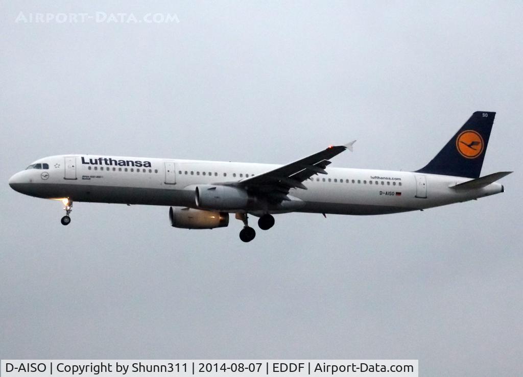 D-AISO, 2008 Airbus A321-231 C/N 3625, Landing rwy 25L