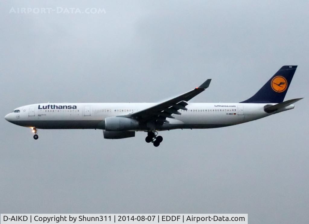 D-AIKD, 2004 Airbus A330-343X C/N 629, Landing rwy 25L
