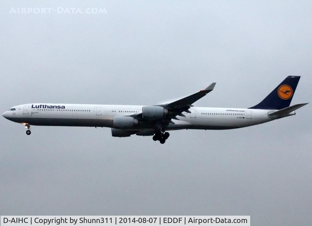 D-AIHC, 2003 Airbus A340-642 C/N 523, Landing rwy 25L