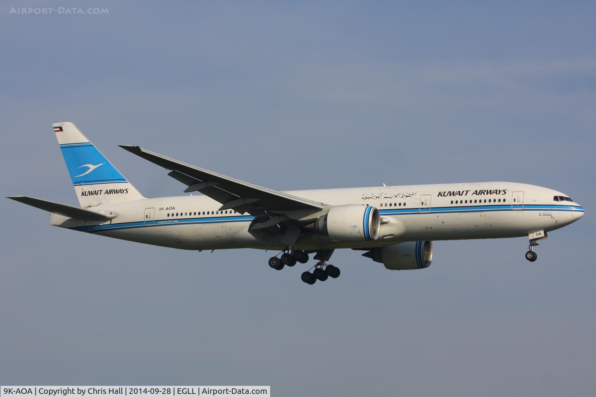 9K-AOA, 1998 Boeing 777-269/ER C/N 28743, Kuwait Airways