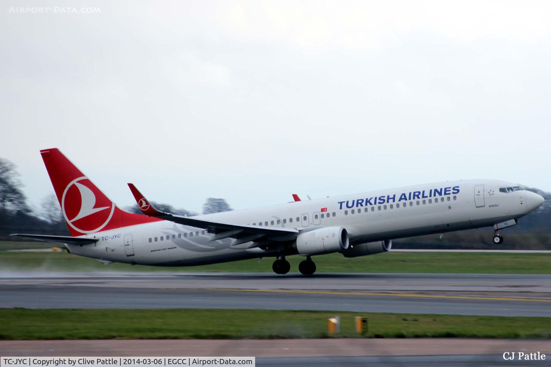 TC-JYC, 2012 Boeing 737-9F2/ER C/N 40977, Turkish departure at Manchester