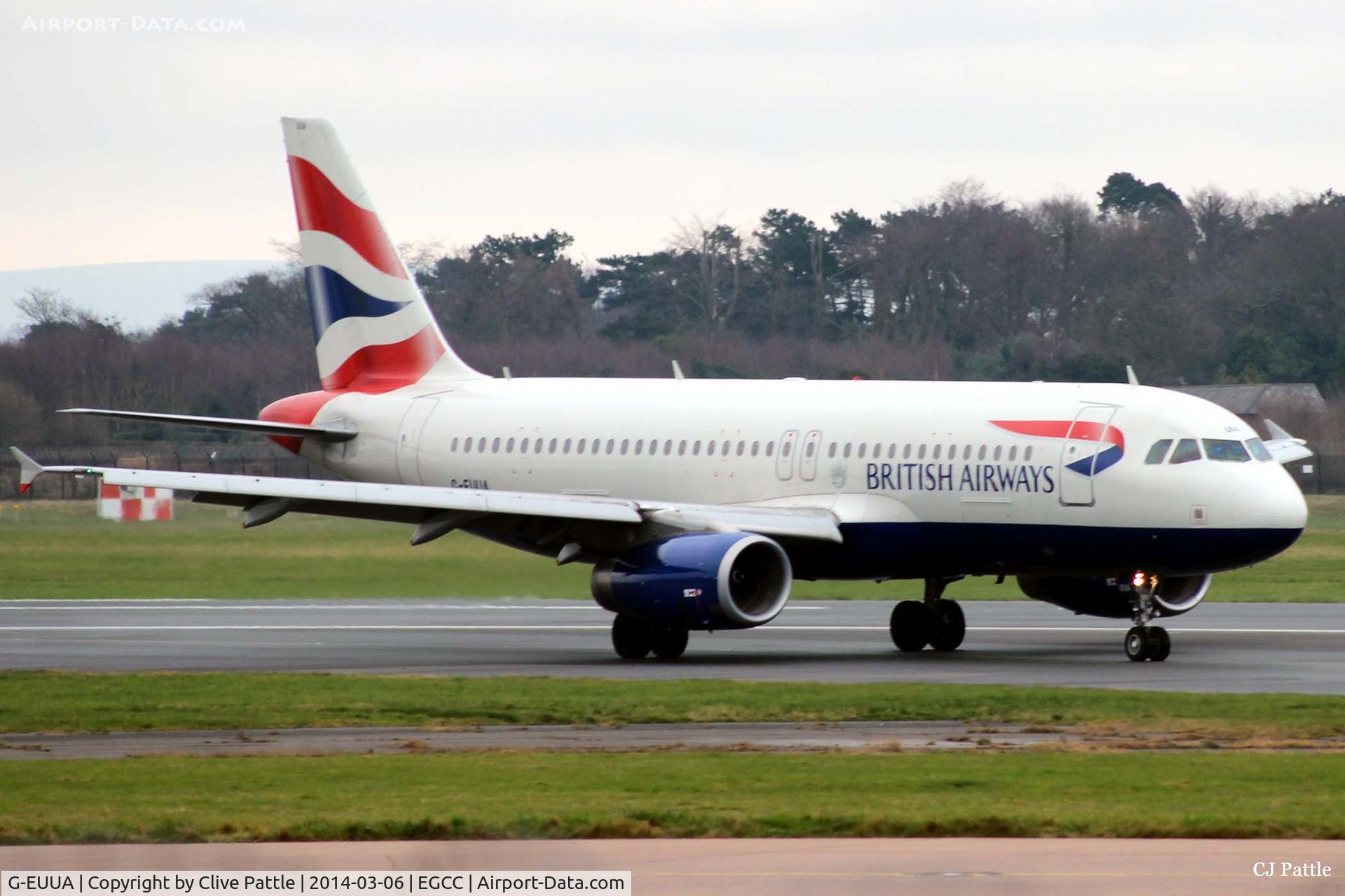 G-EUUA, 2001 Airbus A320-232 C/N 1661, Speedbird action at Manchester