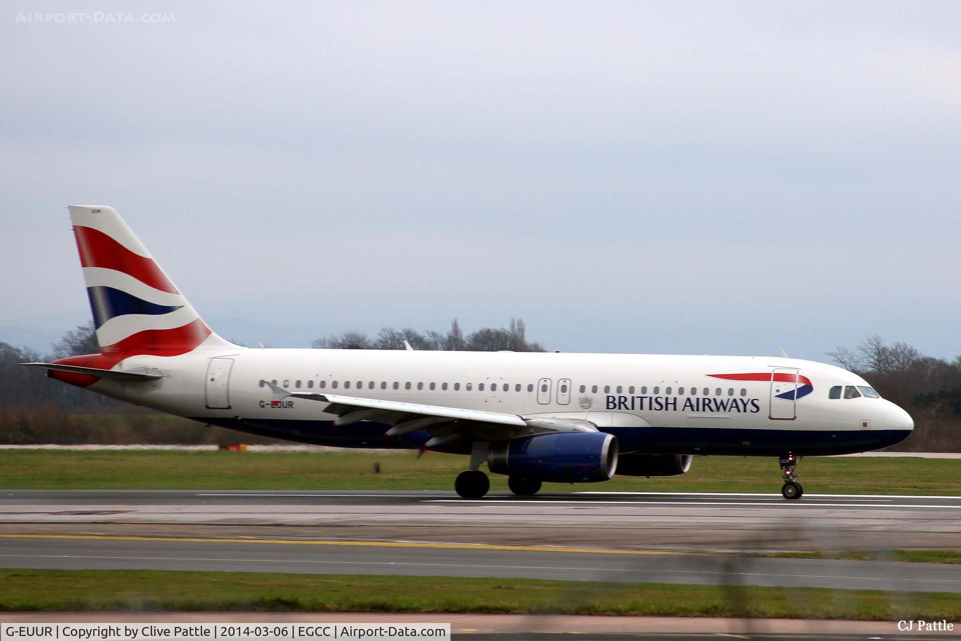 G-EUUR, 2003 Airbus A320-232 C/N 2040, Taxy at Manchester