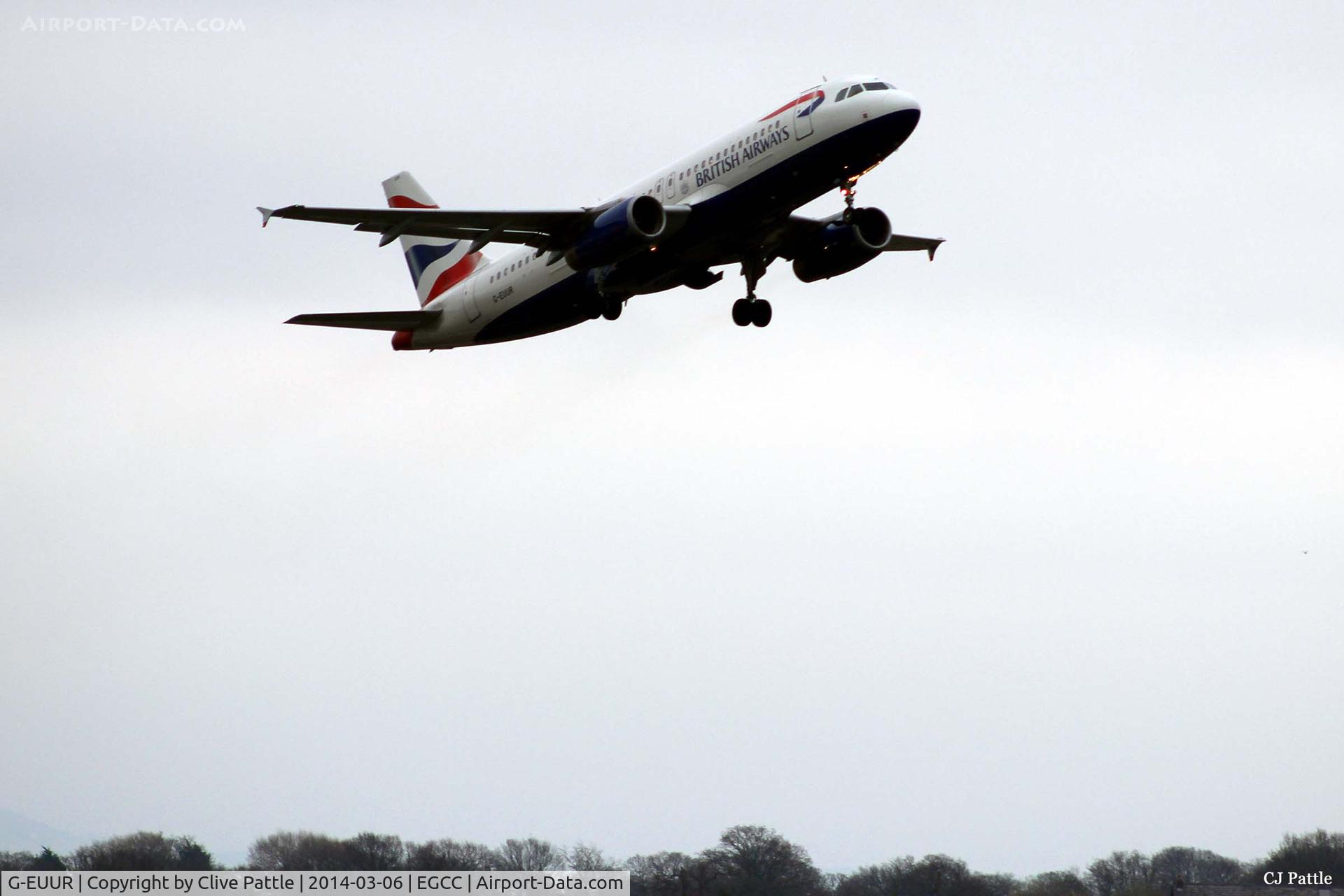 G-EUUR, 2003 Airbus A320-232 C/N 2040, Take off from Manchester