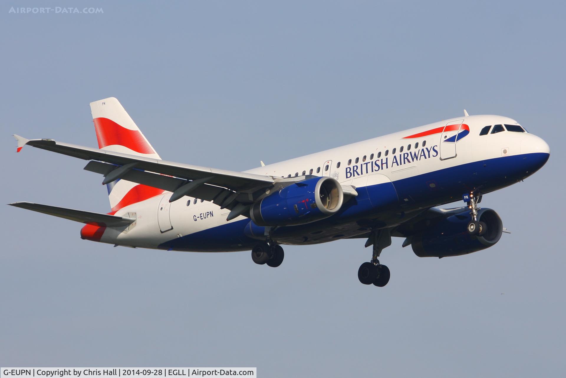 G-EUPN, 2000 Airbus A319-131 C/N 1261, British Airways