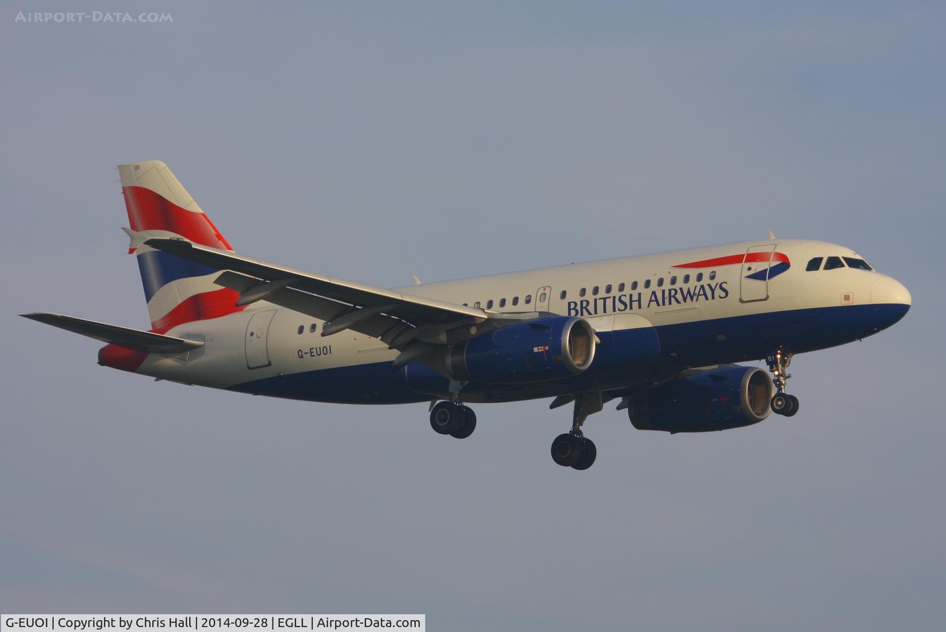 G-EUOI, 2001 Airbus A319-131 C/N 1606, British Airways