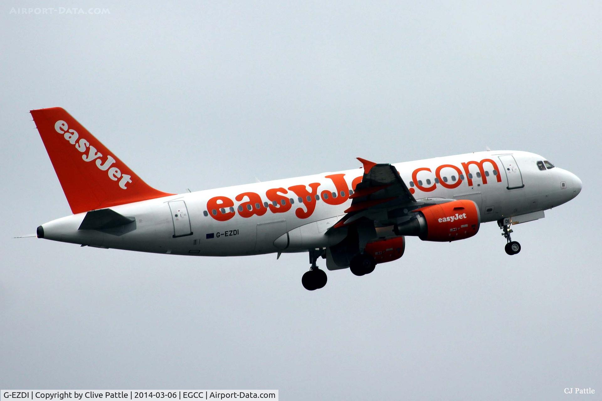 G-EZDI, 2008 Airbus A319-111 C/N 3537, Manchester depart