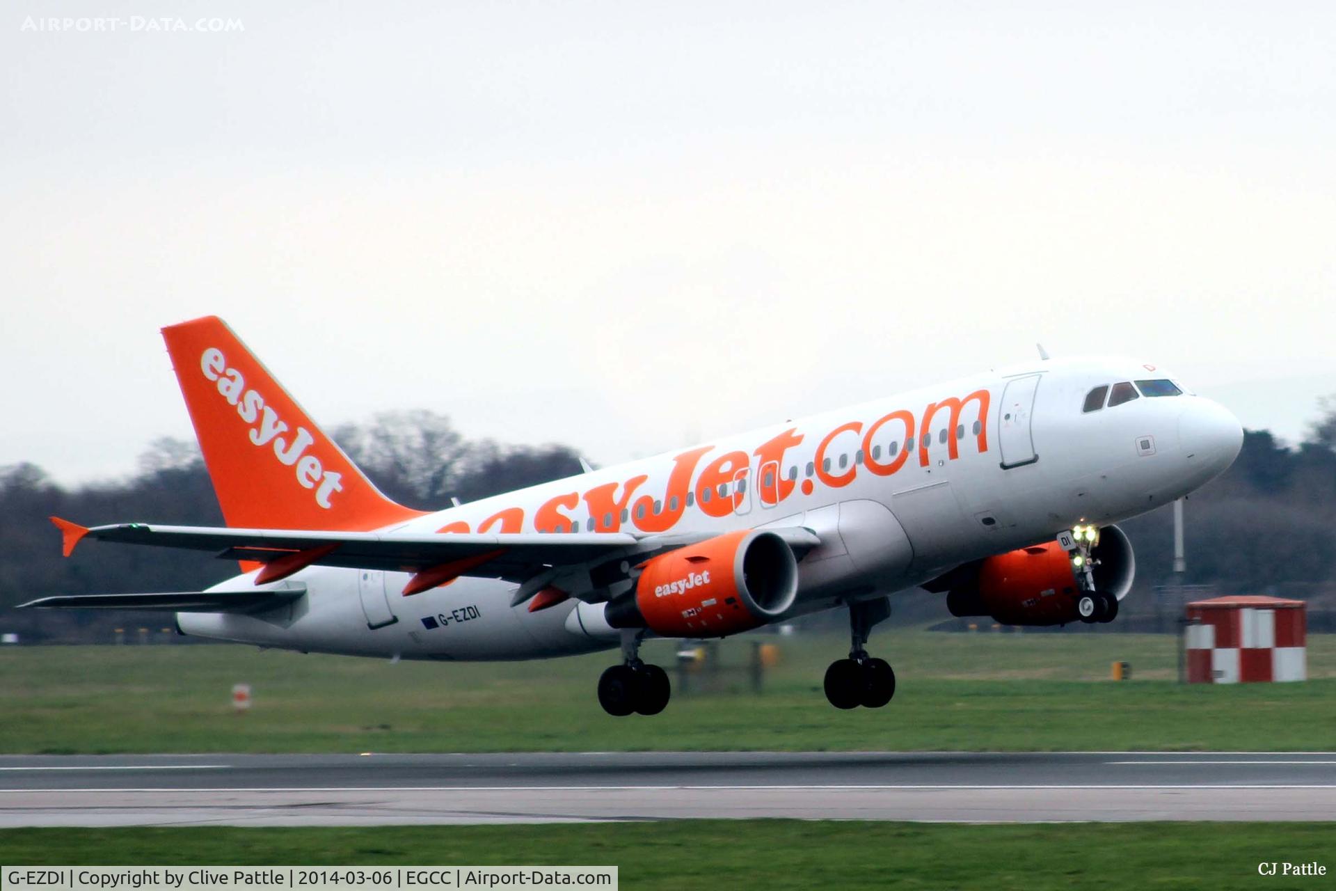 G-EZDI, 2008 Airbus A319-111 C/N 3537, V1 at Manchester