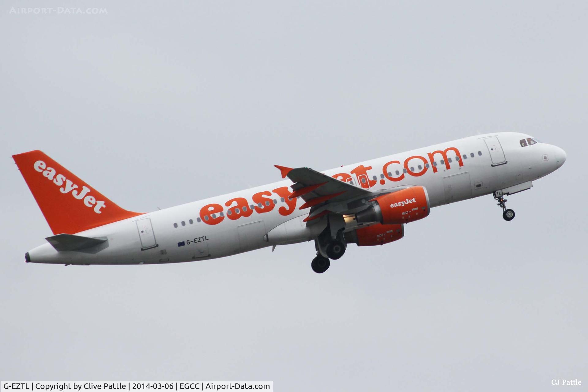 G-EZTL, 2009 Airbus A320-214 C/N 4012, Manchester climb out