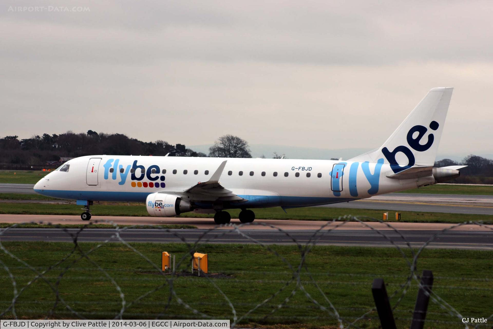 G-FBJD, 2011 Embraer 175STD (ERJ-170-200) C/N 17000329, Taxy to the gate at Manchester