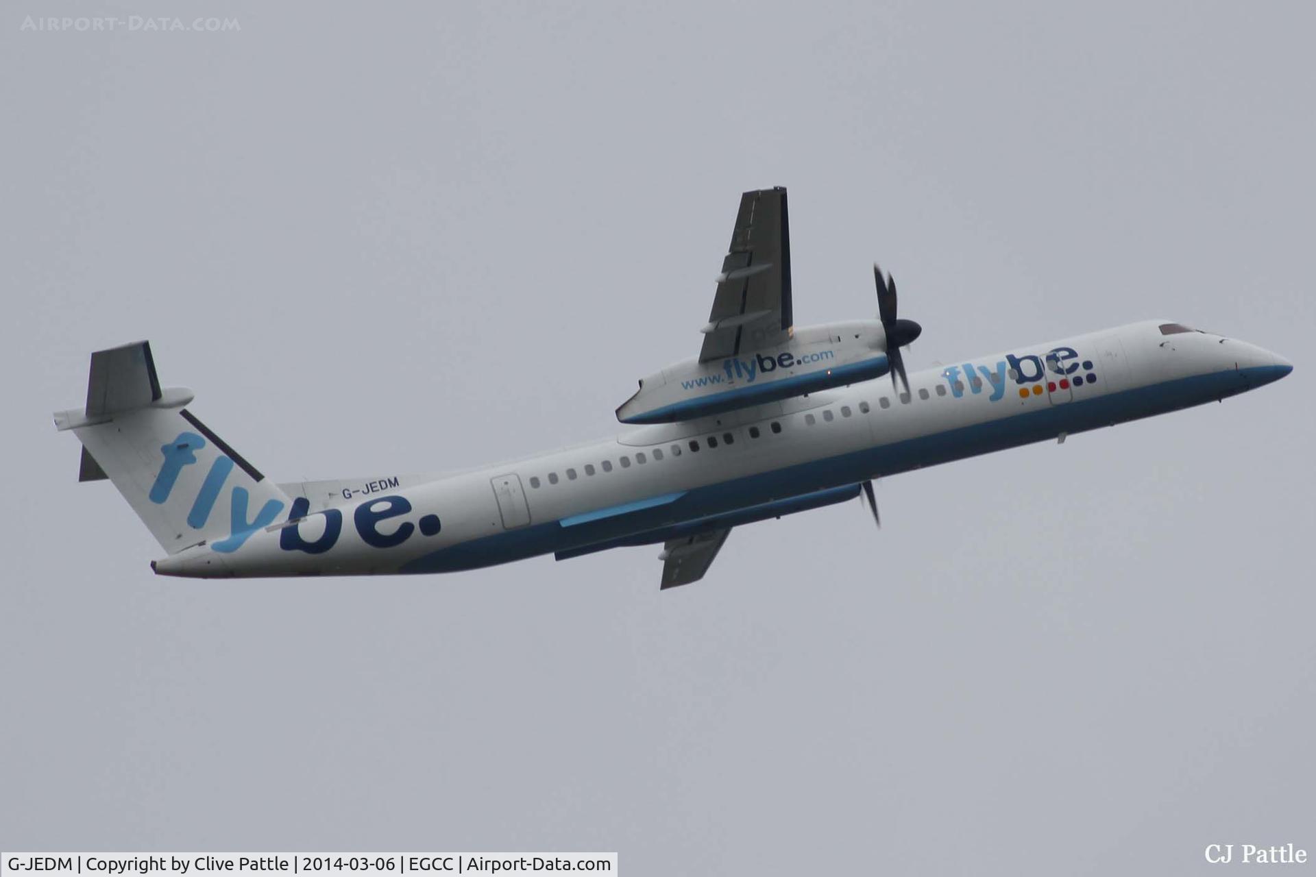 G-JEDM, 2003 De Havilland Canada DHC-8-402Q Dash 8 C/N 4077, Manchester departure