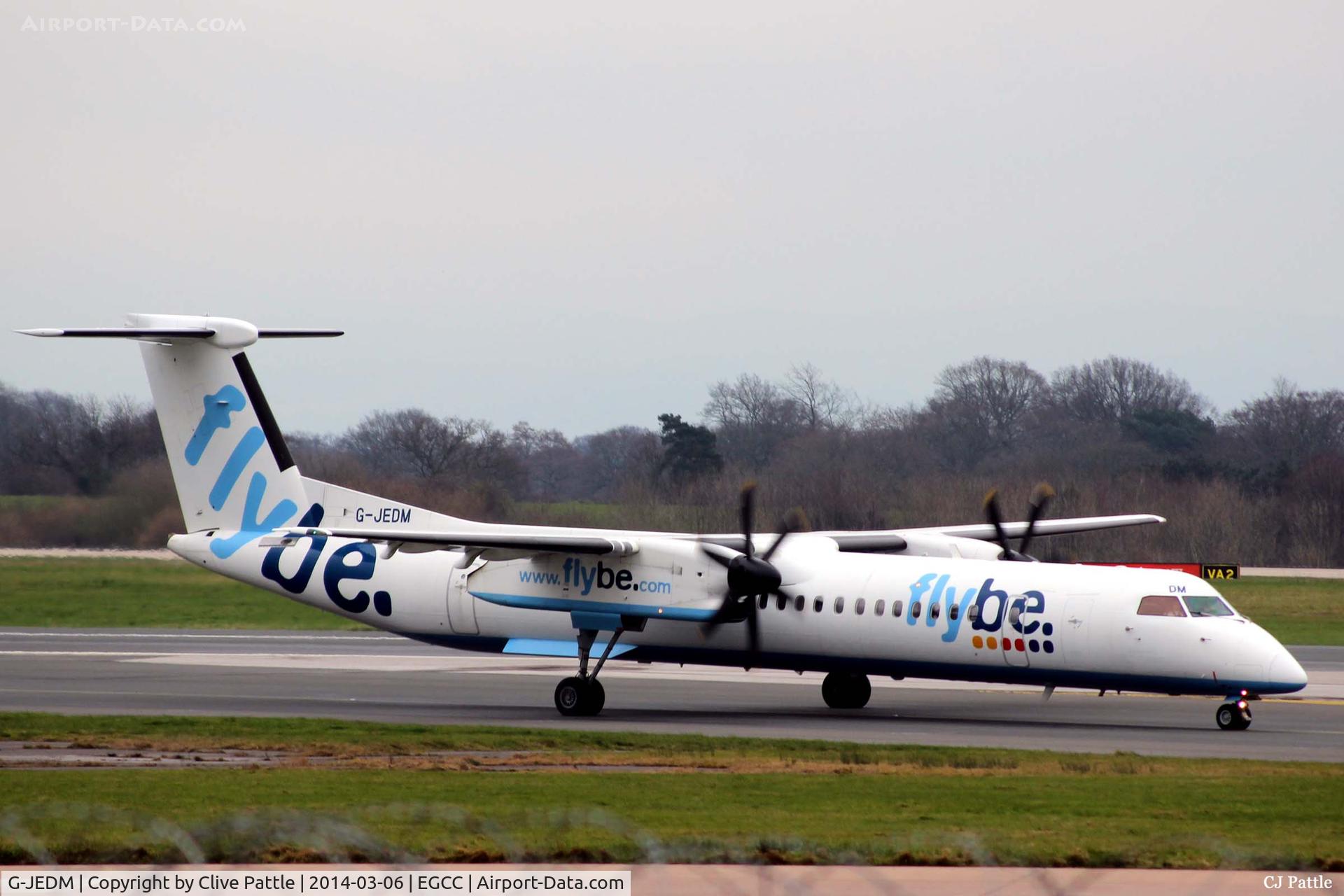 G-JEDM, 2003 De Havilland Canada DHC-8-402Q Dash 8 C/N 4077, Manchester taxy