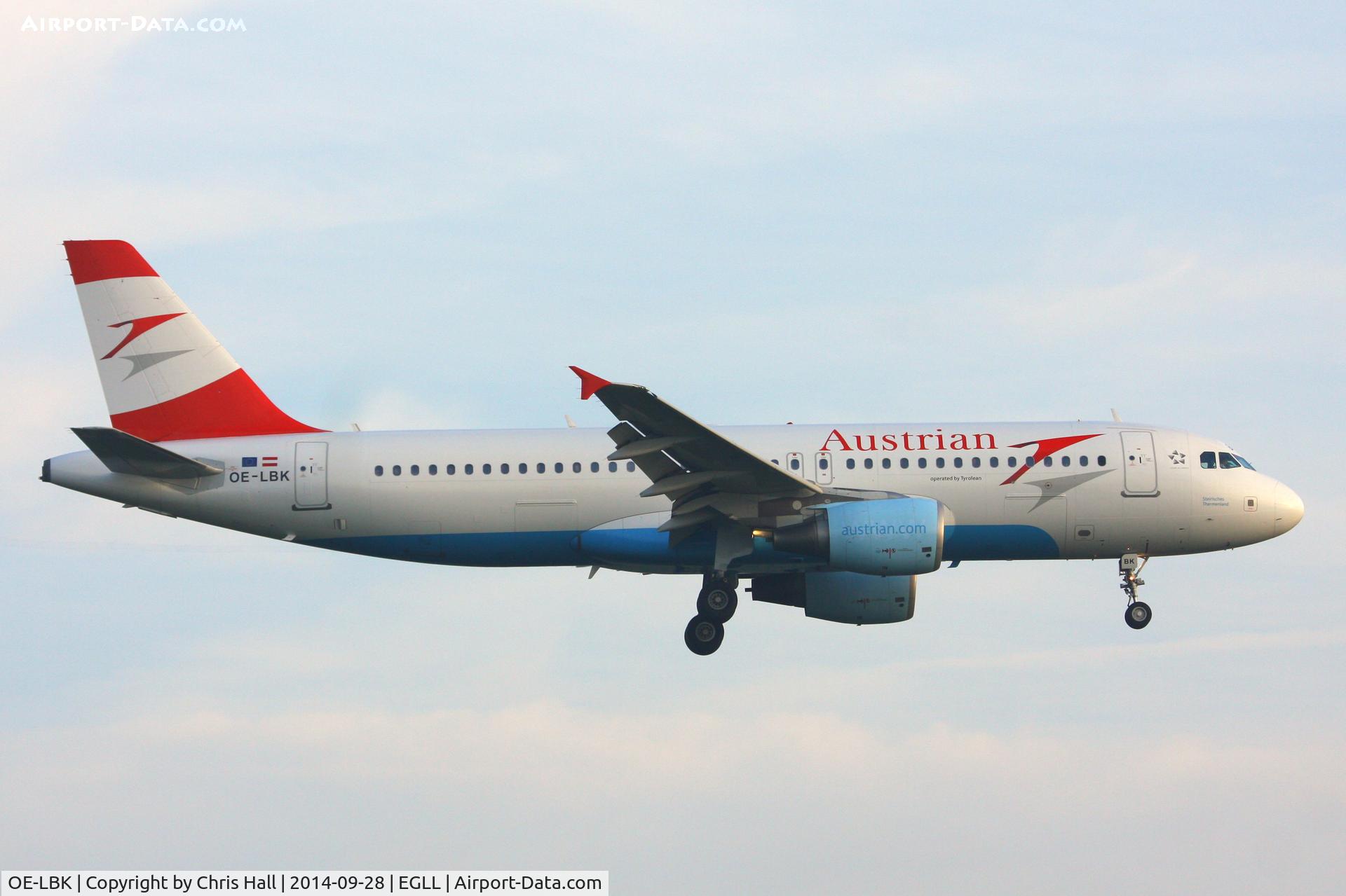 OE-LBK, 2003 Airbus A320-214 C/N 1931, Austrian Airlines
