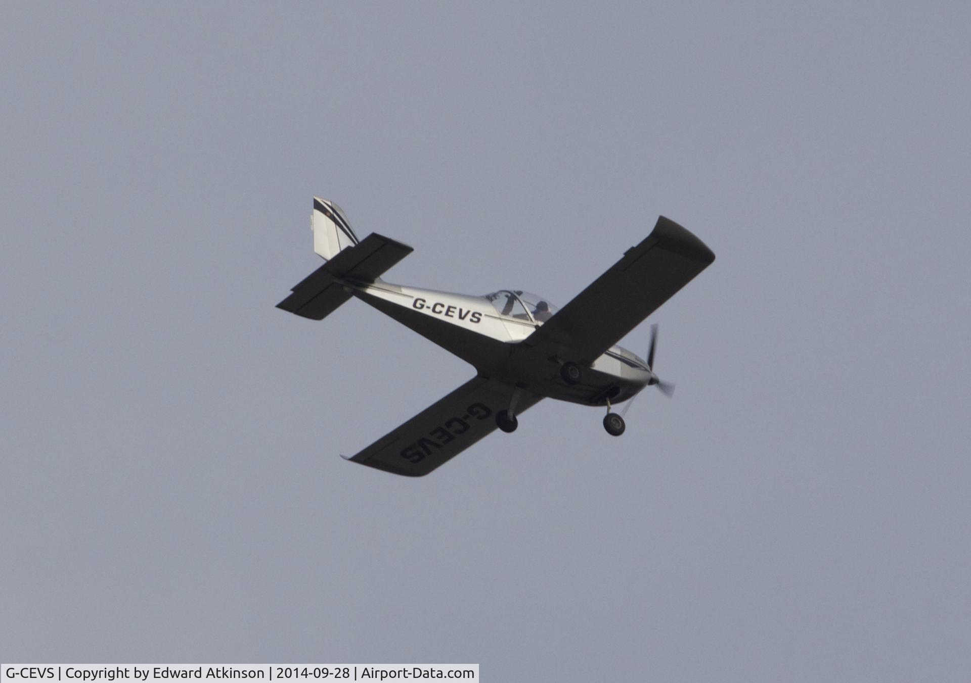 G-CEVS, 2007 Cosmik EV-97 TeamEurostar UK C/N 3102, Photo taken while aircraft was flying over Rugeley, Staffordshire.