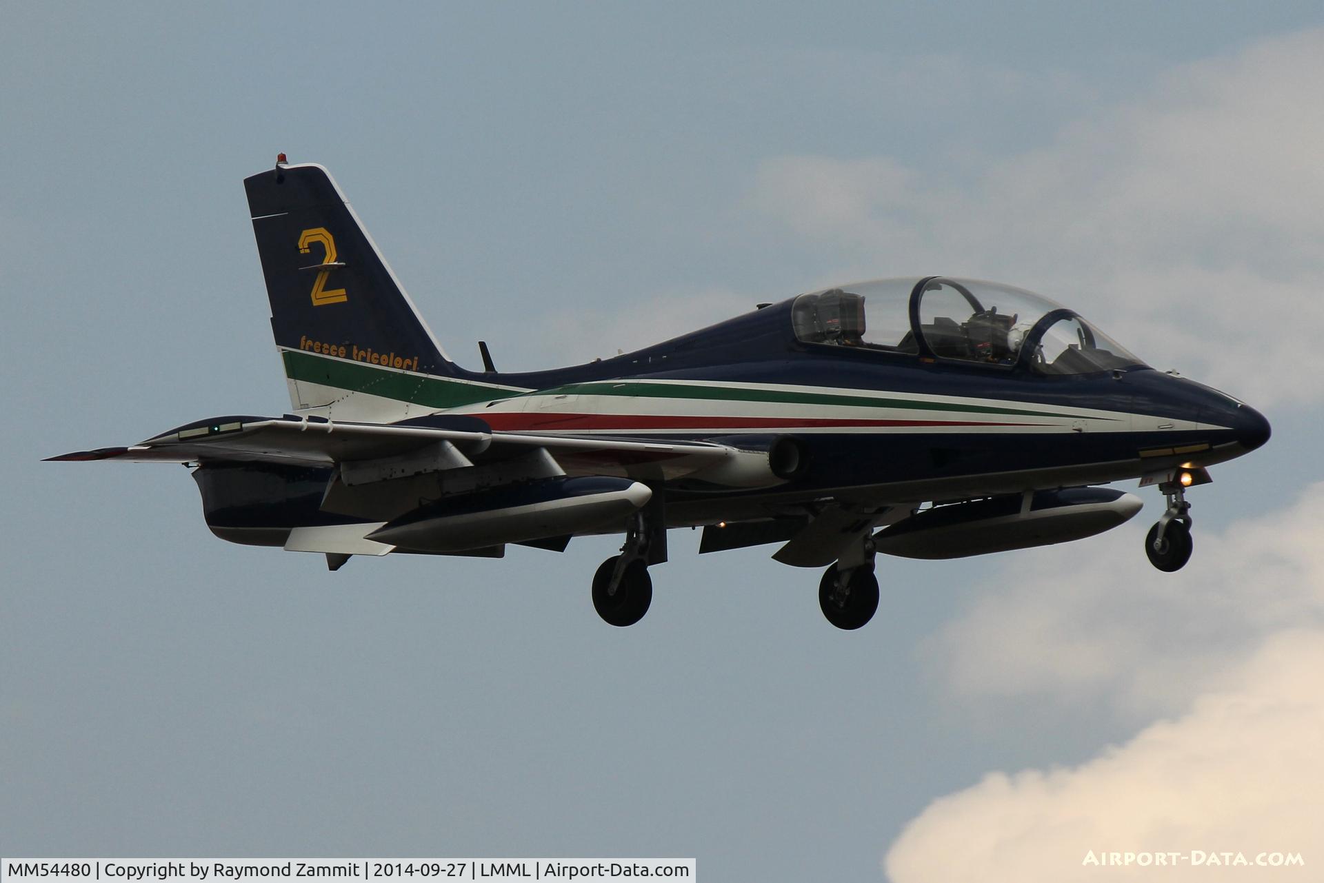 MM54480, Aermacchi MB-339PAN C/N 6675/070/AD009, MB339 MM54480/2 Frecce Tricolori Italian Air Force