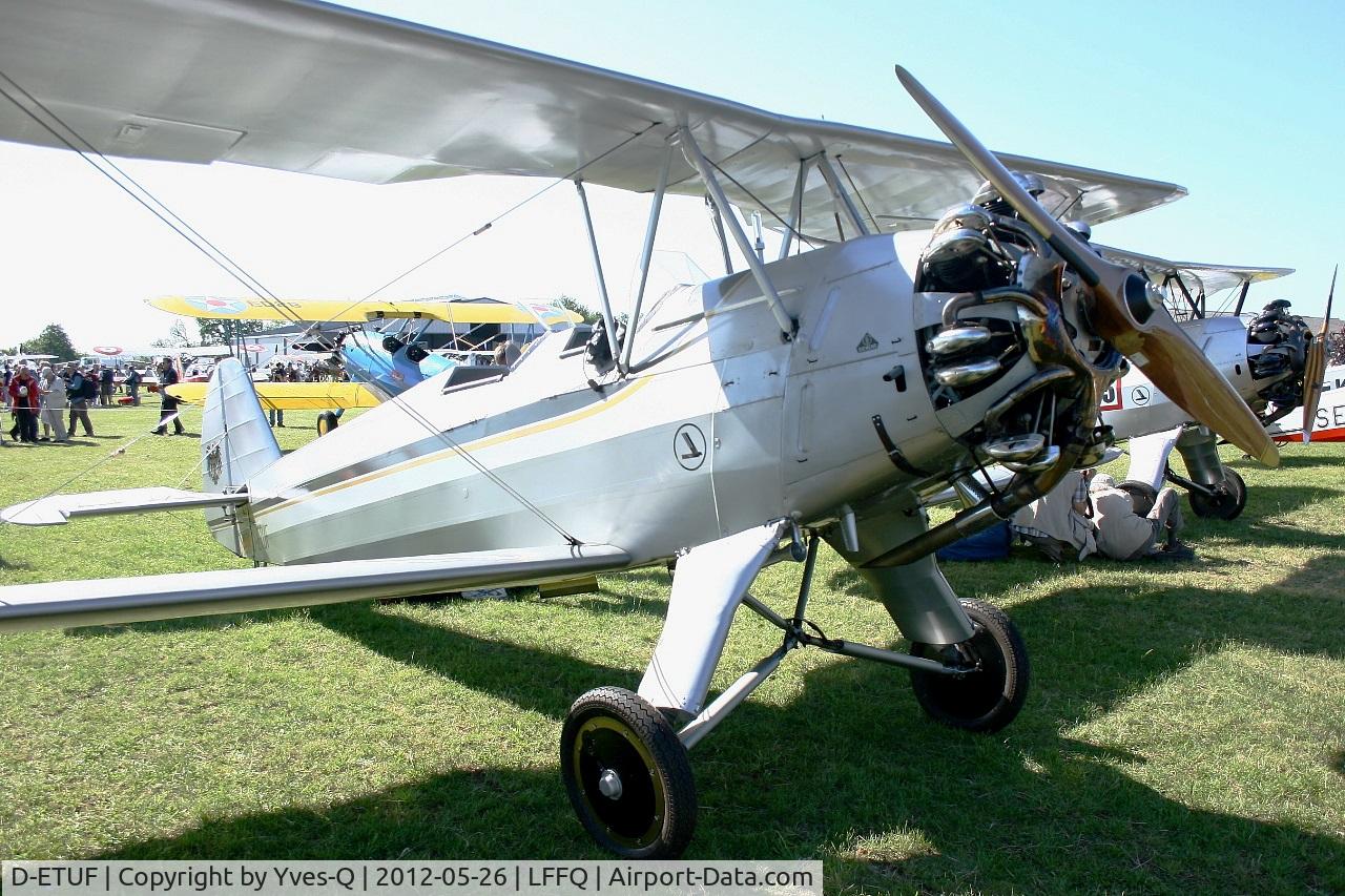 D-ETUF, 1936 Focke-Wulf Fw-44J Stieglitz C/N 168, Fabrica Militar de Aviones de Cordoba Fw-44J Stieglitz, La Ferté Alais Airfield (LFFQ) Air Show 2012