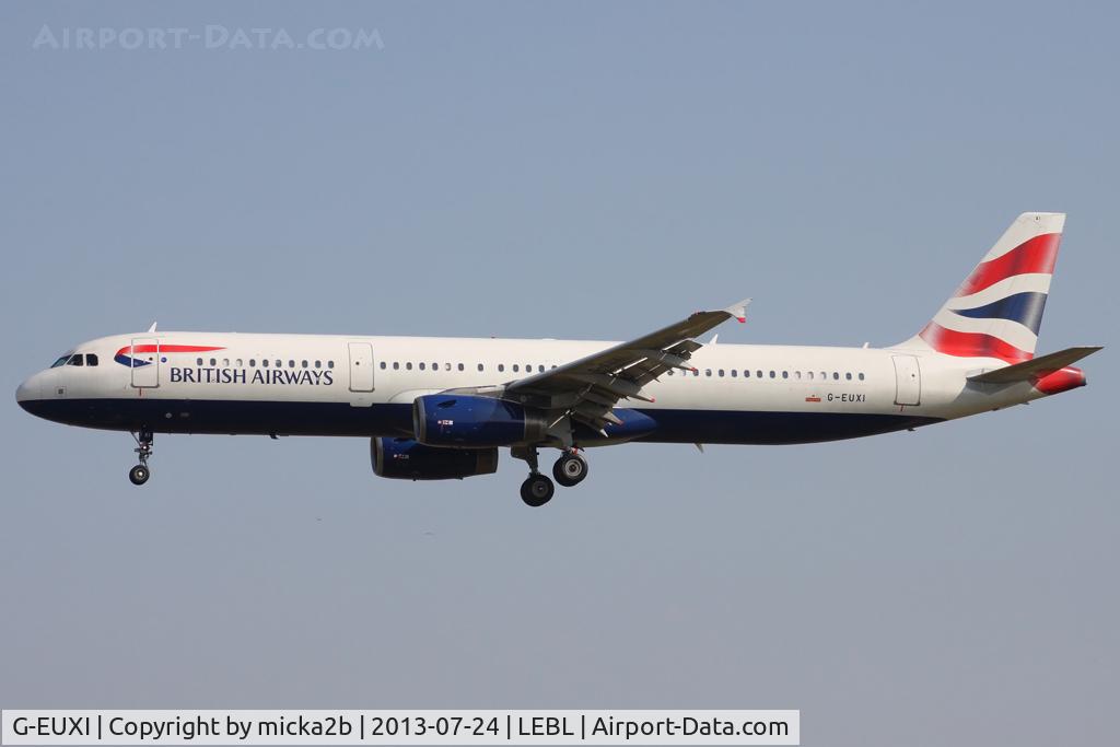 G-EUXI, 2005 Airbus A321-231 C/N 2536, Landing