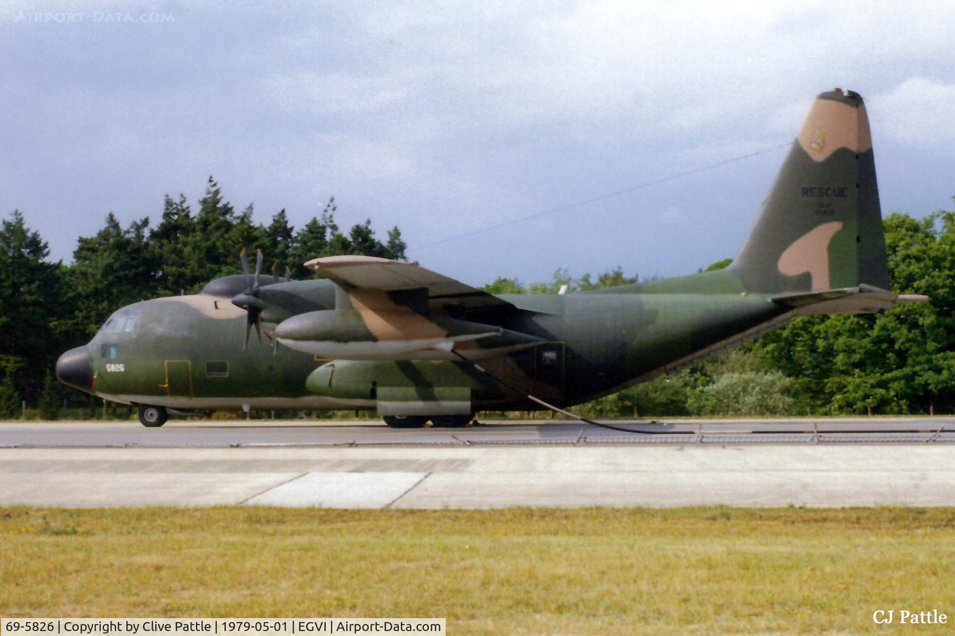 69-5826, 1969 Lockheed HC-130N Hercules C/N 382-4375, Scanned from print. Seen at the IAT Greenham Common in May '79 whilst serving with the 67th ARRS at RAF Mildenhall