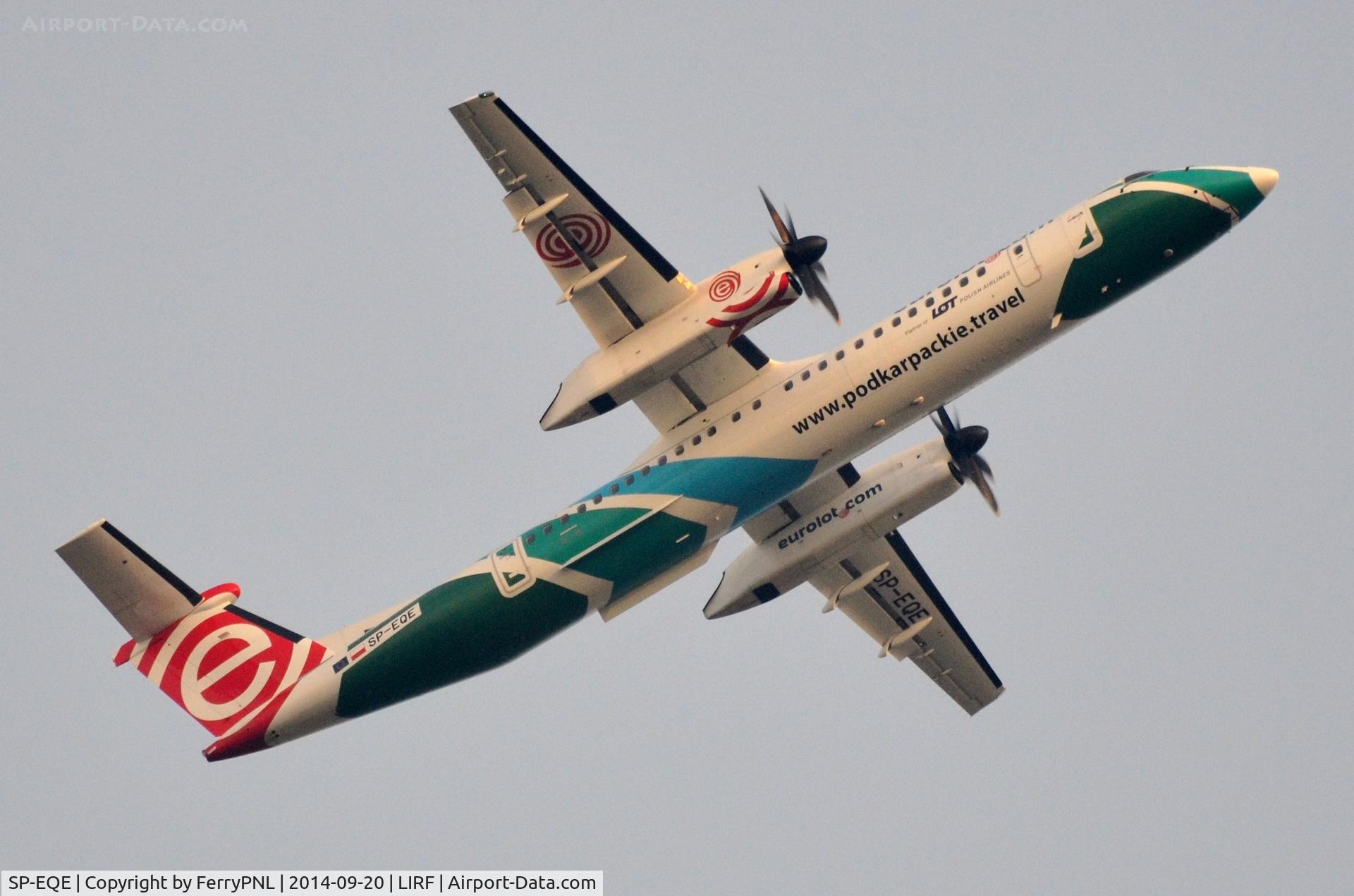 SP-EQE, 2012 Bombardier DHC-8-402Q Dash 8 Dash 8 C/N 4417, Eurolot DHC8 overhead