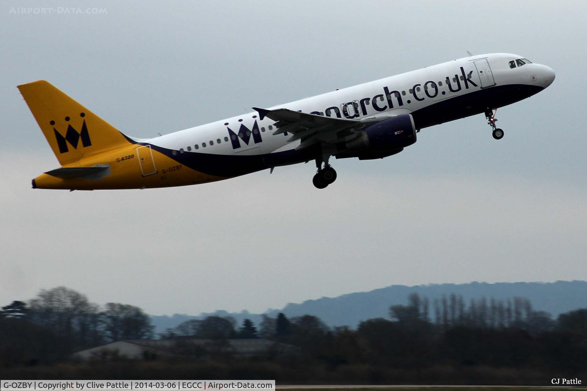 G-OZBY, 2000 Airbus A320-214 C/N 1320, Take off at Manchester