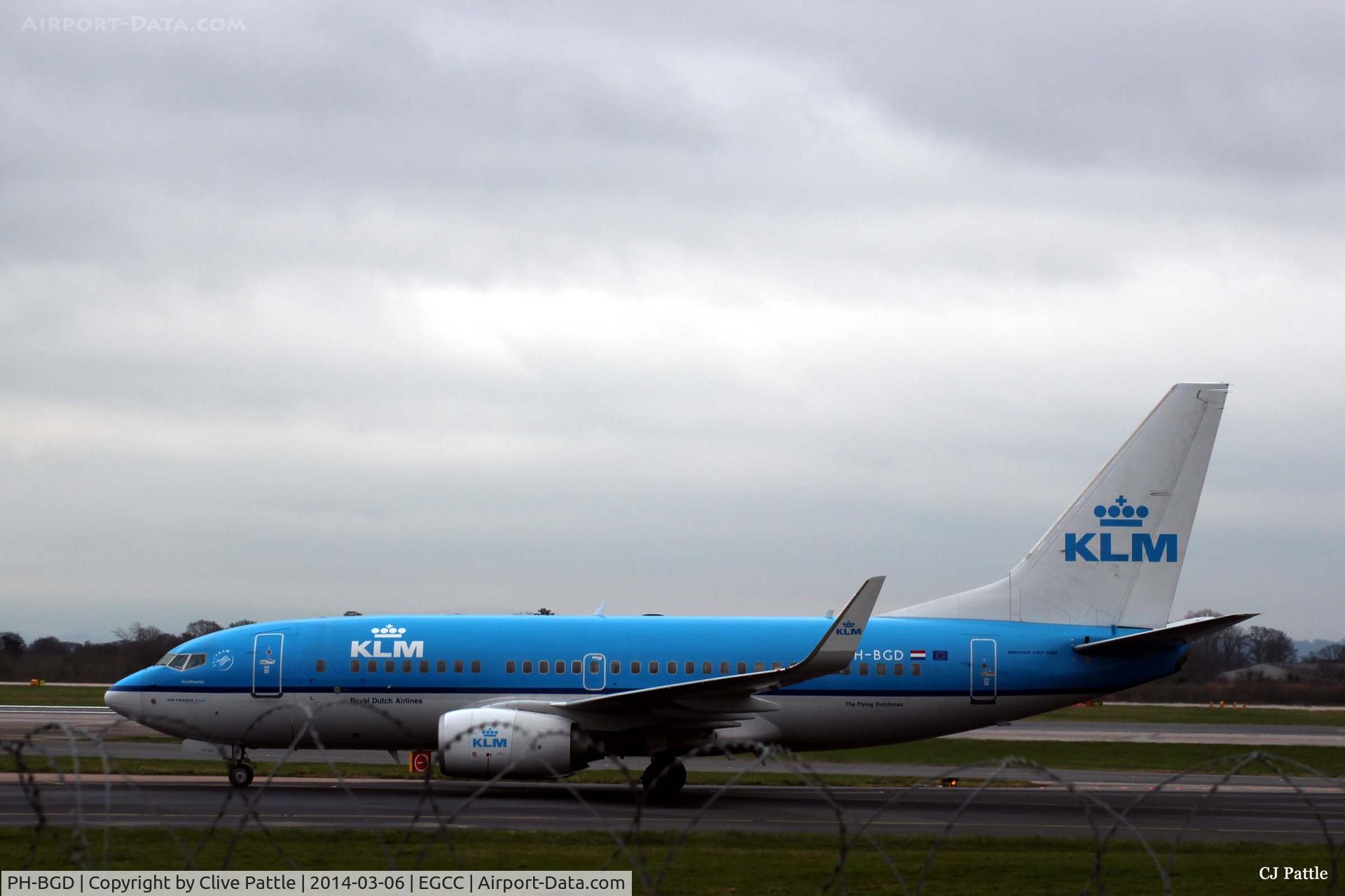 PH-BGD, 2008 Boeing 737-7K2 C/N 30366, Manchester action