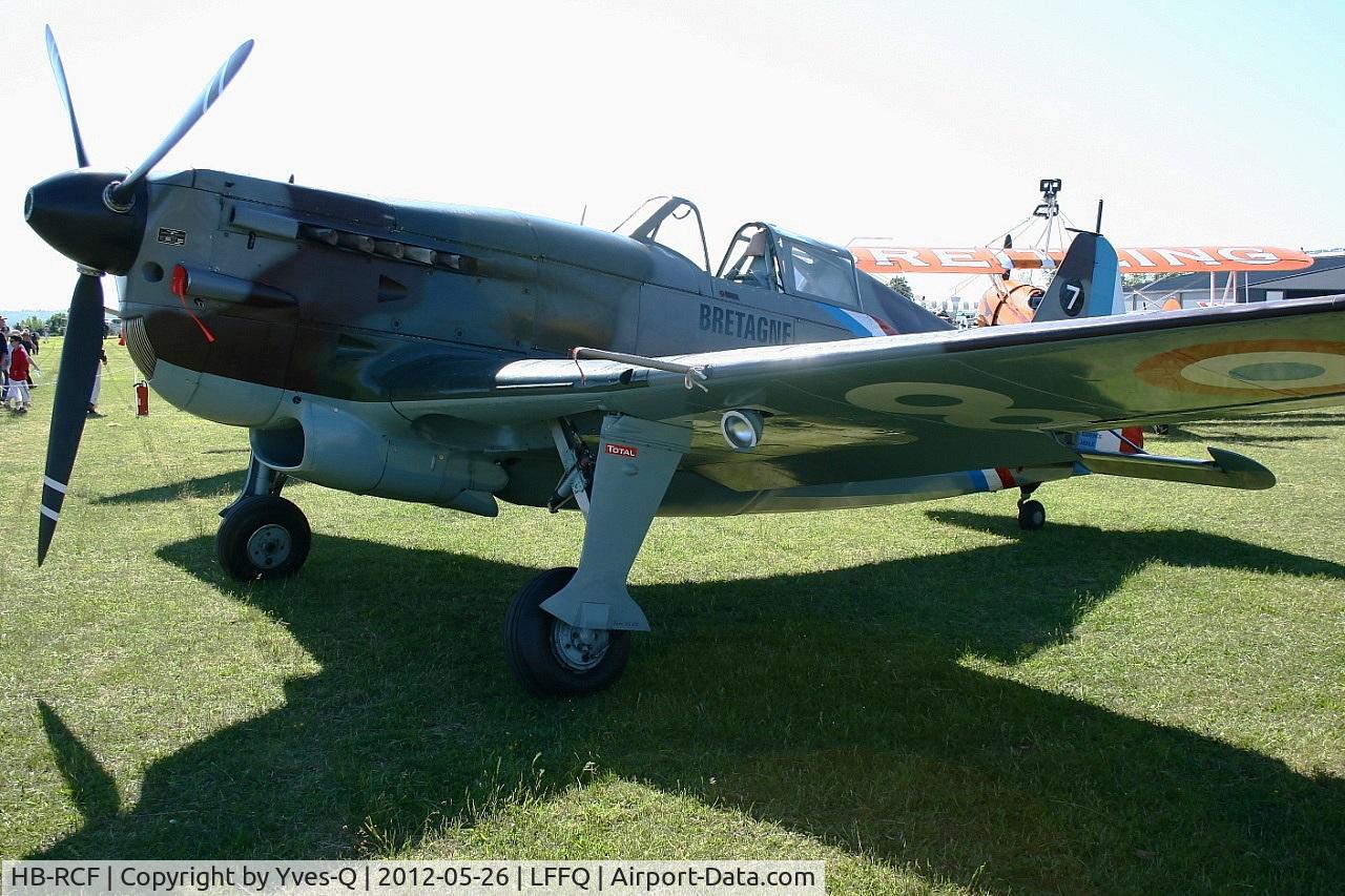 HB-RCF, 1942 Morane-Saulnier D-3801 (MS-412) C/N 194, Morane Saulnier MS-412 (EKW D-3801), Swiss Historic Aircraft Collection, La Ferté-Alais Airfield (LFFQ) Air show 2012