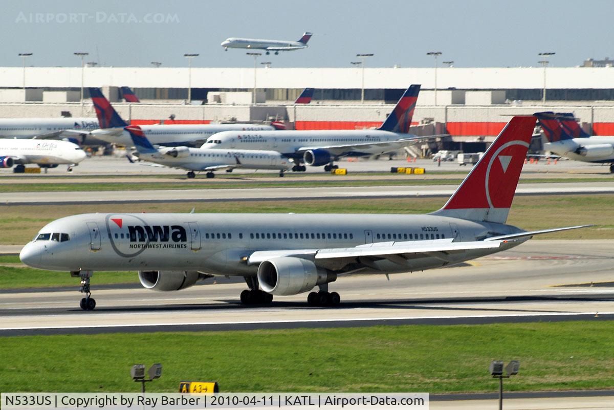 N533US, 1988 Boeing 757-251 C/N 24264, Boeing 757-251 [24264] (Northwest Airlines) Atlanta-Hartsfield~N 11/04/2010